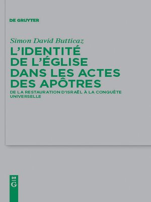 cover image of L'identité de l'Église dans les Actes des apôtres